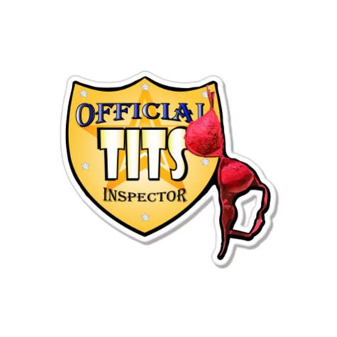 Official Tits Inspector Funny Boobs Sexy Car Bumper Sticker Decal X EBay