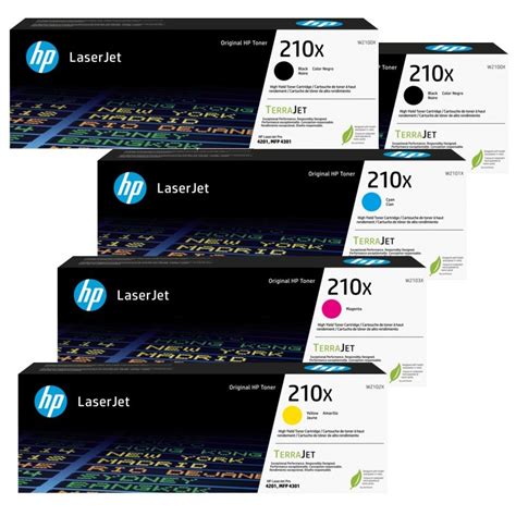 Genuine HP 210X High Yield Toner Combo Value Pack PLUS EXTRA BLACK