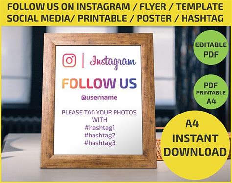 Follow Us On Instagram Social Media Check In Like Us Share