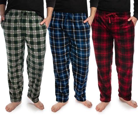 Dg Hill Pack Plaid Mens Pajama Pants Set Bottoms Fleece Lounge