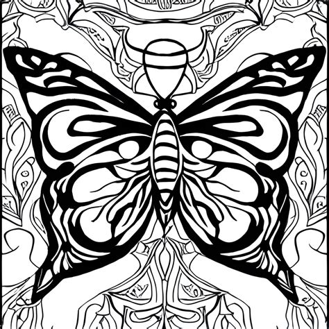 Butterfly Mandala Coloring Page For Adults · Creative Fabrica