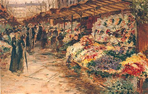 Flower Market Jean Fran Ois Raffaelli