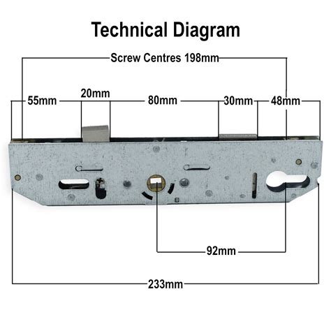 Replacement Mila Coldseal Door Lock Gearbox Centre Case Upvc Mm