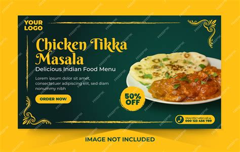Premium Vector Delicious Indian Food Menu And Chicken Tikka Masala