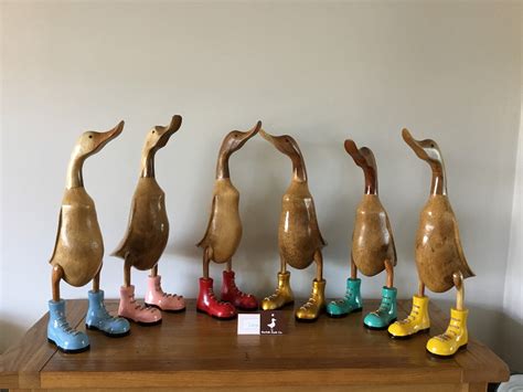 Large Laced Boot Wooden Duck Wooden Duck Handmade Mothers Etsy