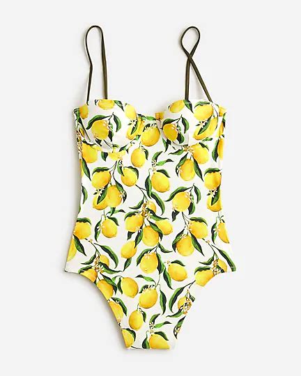 J Crew Balconette Underwire One Piece Swimsuit In Limoncello For Women