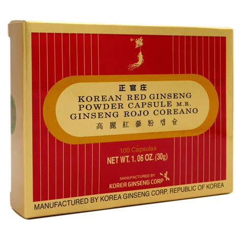 Ginseng Rojo Coreano C Psulas Marca Korea Ginseng Corp Tremus