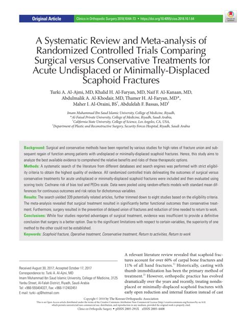 PDF A Systematic Review And Meta Analysis Of Randomized Controlled