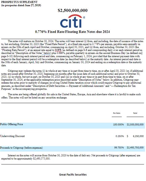 Gps Co Manages A Billion Citigroup Transaction Great Pacific