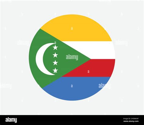 Flagge Der Komoren Rund Um Das Land Zirkul Re Komorianische