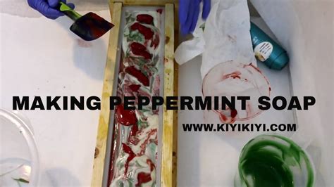 Making Peppermint Handmade Soap Cold Process Soap Making Youtube