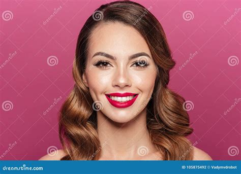Cheerful Lady Looking Camera And Smiling Stock Photo Image Of Cheerful Nude