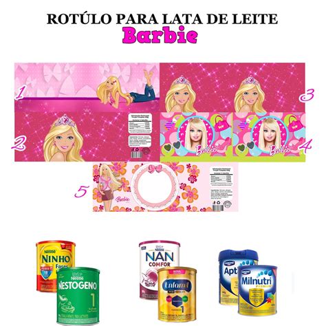 Rotulo Personalizado Para Lata De Leite Barbie G E G Shopee