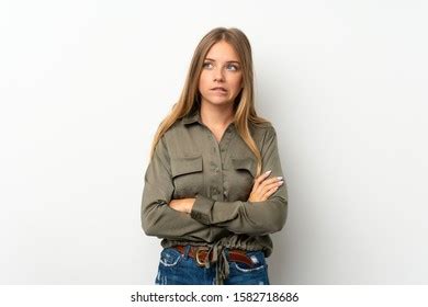 Lithuanian Blonde Girl Over Isolated White Stock Photo 1526444972 Shutterstock
