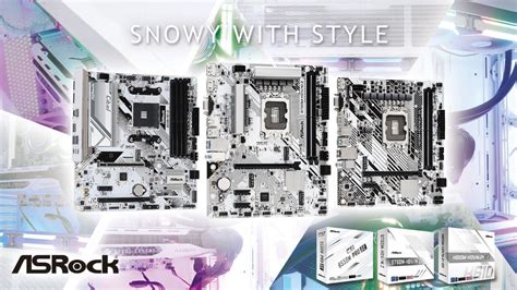 Asrock Launches Its All White Motherboards For Intel And Amd