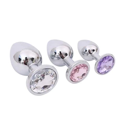 Anal Plug Stainless Steel Metal Sex Toys For Woman Smooth Anus Erotic Crystal Accessories Dildo