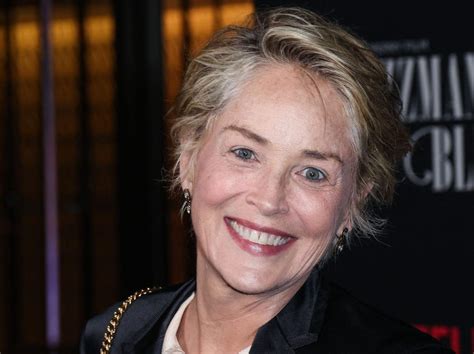 Sharon Stone 66 Goes Topless Wears Only Bikini Bottoms For Photo