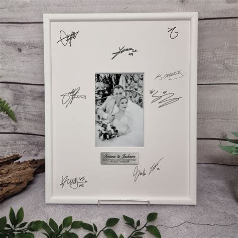 Personalised Wedding White Signature Frame 4x6 Photo