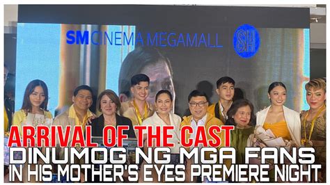 ARRIVAL OF THE CAST DINUMOG NG MGA FANS IN HIS MOTHER EYES RED CARPET