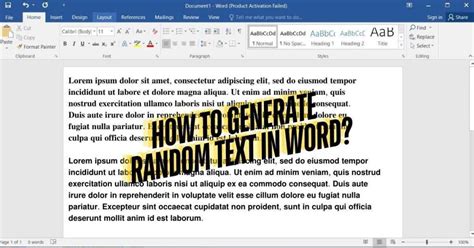 How To Generate Random Text In Word Lipsum Hub