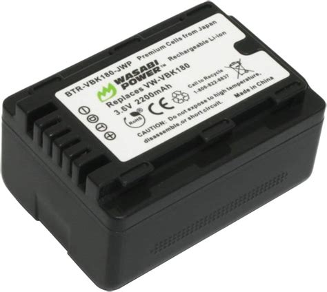 Amazon Wasabi Power Battery For Panasonic Vw Vbl Vw Vbk