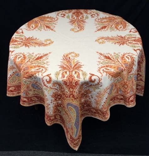 French Tablecloth Matelassé Provence Terra Cotta La Maisonnette