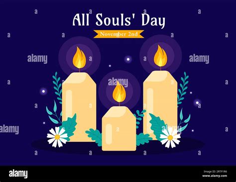 All Souls Day Vector Illustration To Commemorate All Deceased Believers