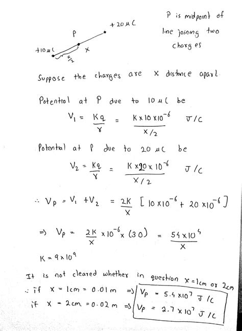 Two Point Charge Of Micro Coulumb And Plus Micro Coulumb Number