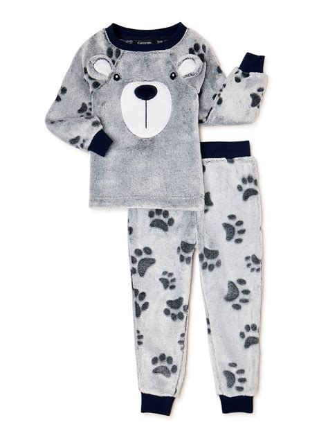 Jammers Toddler Boys Plush Top And Pants 2 Piece Pajama Set Sizes 2t