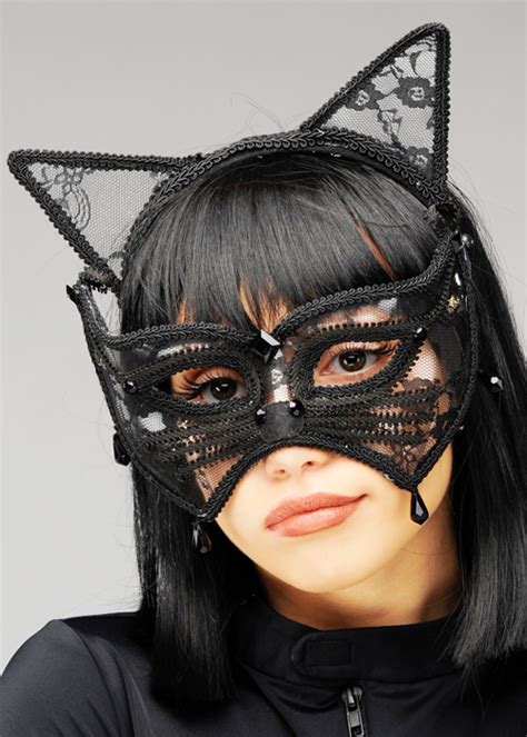 Black Lace Cat Masquerade Eye Mask Black Lace Cat Masquerade Eye Mask