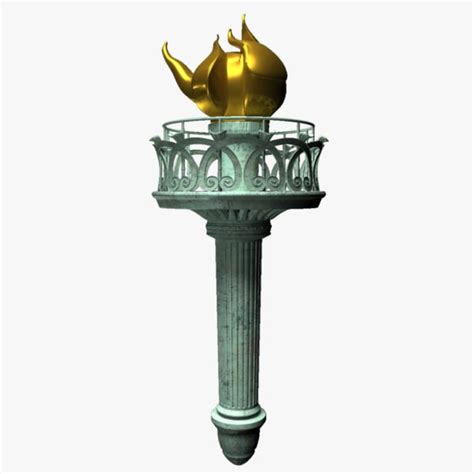 statue liberty torch 3d max