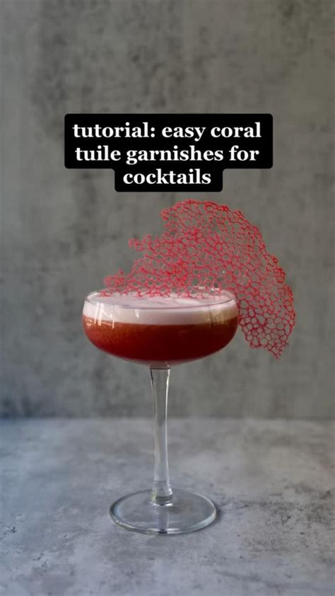 Easy Cocktail Garnish Diy Tutorial Coral Tuile Food Garnish