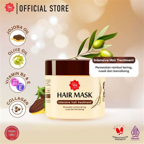 Viva Hair Mask With Collagen Jojoba Oil And Vit B5 200 G Lazada Indonesia