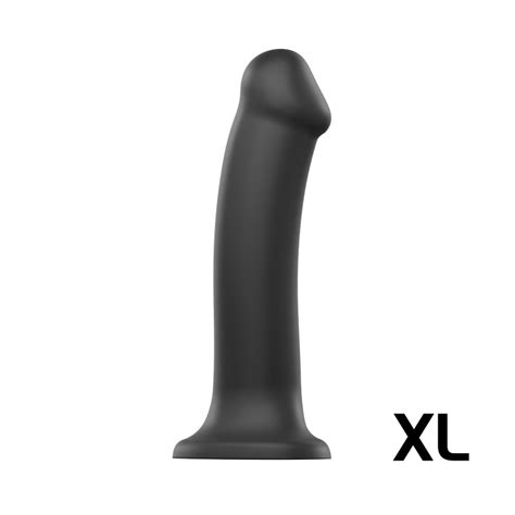 DILDO DUAL DENSITY SEMI REALISTE BENDABLE NOIR XL