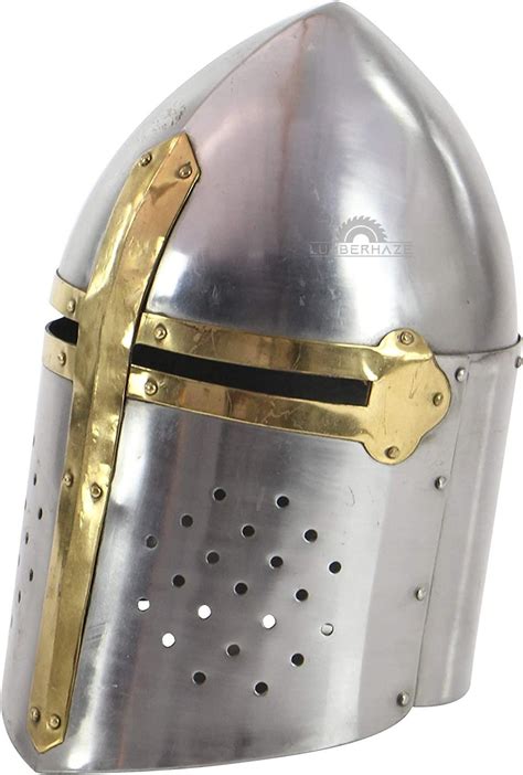 Authentic Medieval Knight Templar Helmet Crusader Armor Collectible And