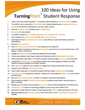 Fillable Online Save A Tree Ride A Response System Turningpoint Offers