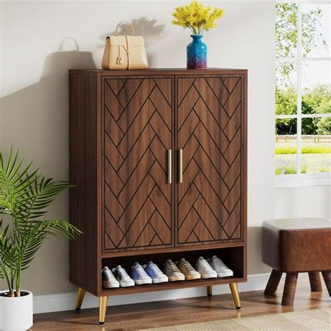 Reviews For Byblight Lauren Brown Shoe Cabinet With Door 433 In H