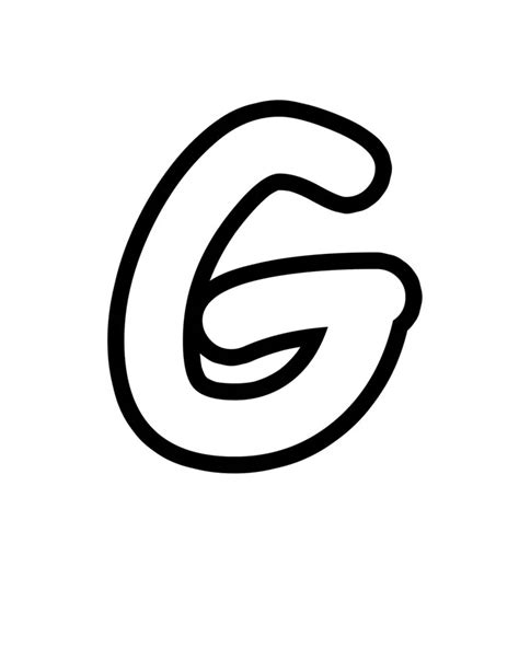 The Letter G Is Made Up Of Black Lines And Has An Oval Shape On It