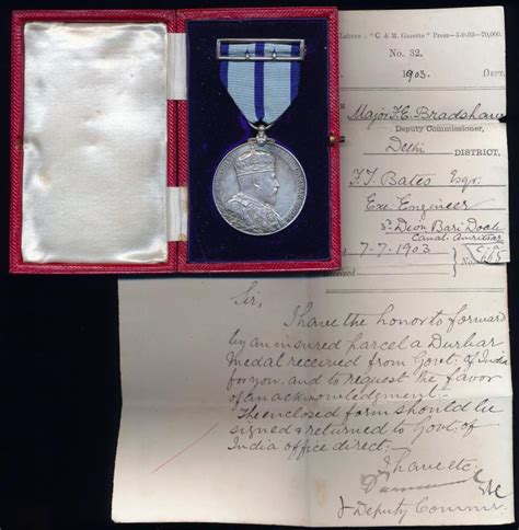 Aberdeen Medals Delhi Durbar Medal With Integral Silver Riband