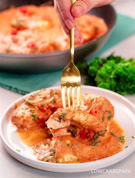 Creamy Tomato Chicken Skillet Dinner Low Carb Spark