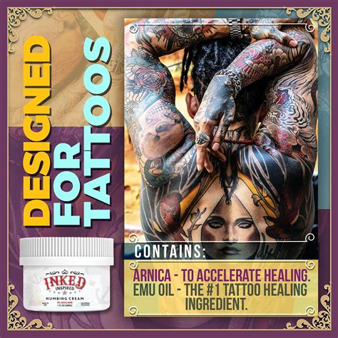 Inked Inspired Tattoo Numbing Cream Topical Anesthetic Lidocaine