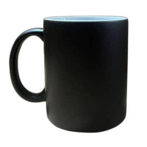 Ceramic Printed Promotional Black Sublimation Magic Mug For Ting At