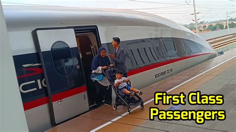 First Class Bullet Train Passengers in Indonesia | High Speed Train ...