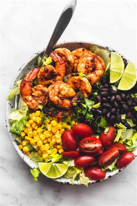 Fiesta Lime Shrimp Salad Best Healthy And Easy Taco Salad Bowl