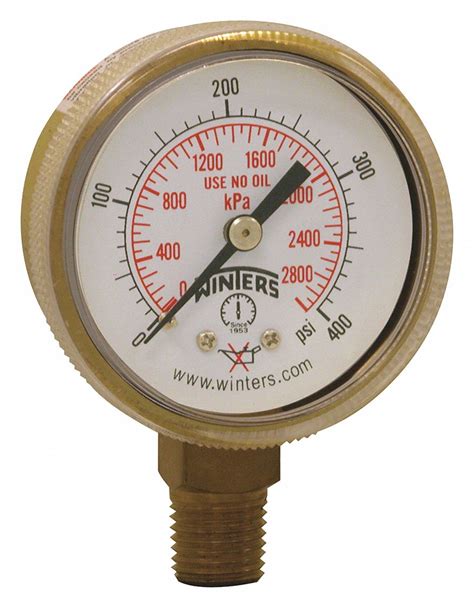 Winters Instruments Pressure Gauge To Psi Range In Npt