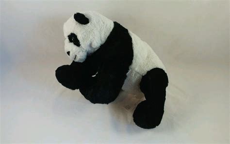 IKEA Plush Stuffed Black White Panda Bear KRAMIG Stitched Eyes Animal ...