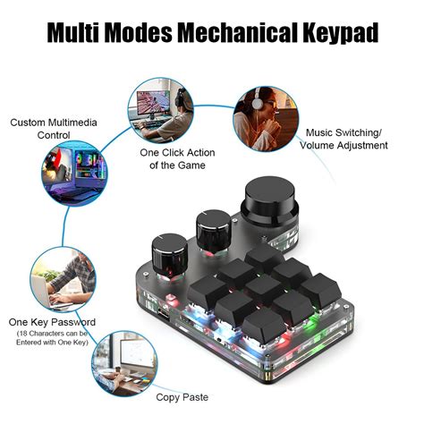 Custom Macro Keyboard Hot Swap Mini Keys Knob Rgb Program
