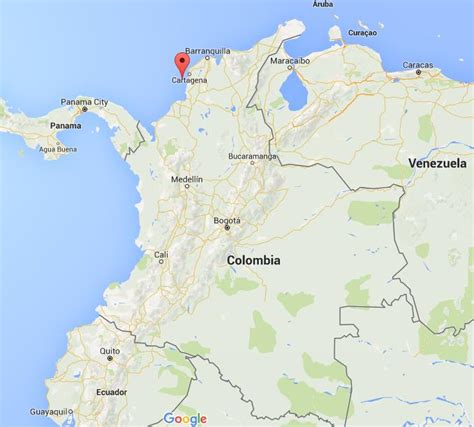 Location Rosario Islands on map Colombia