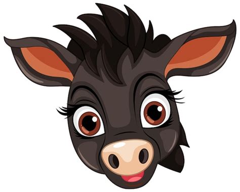 Schattig paard hoofd cartoon geïsoleerd | Gratis Vector