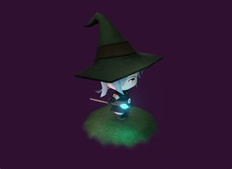 Mage Chibi Rigged 3d Model Flippednormals